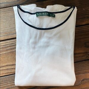 Ralph Lauren White Ribbed Top